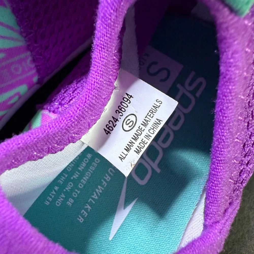 Speedo‎ Kids Splash and Sun Booties Neon Violet Pink Mint Green Size S 5 6
